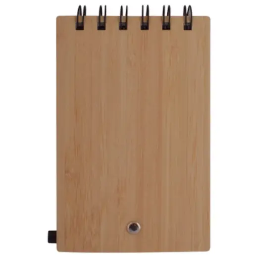 Wood Pocket Notepad & Sticky-Memo & Pen Green Back